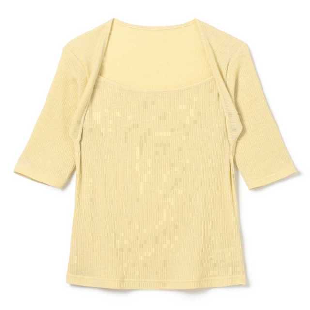 新品Chacottチャコット☆アームカバーコンビTシャツ サンド