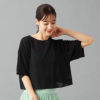 【チャコット】シアーリブバックシャンTシャツ