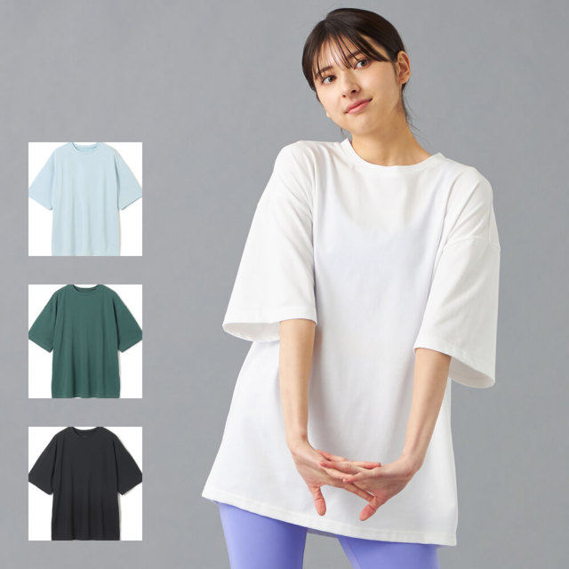 【チャコット】ハンサムコットン オーバーTシャツ